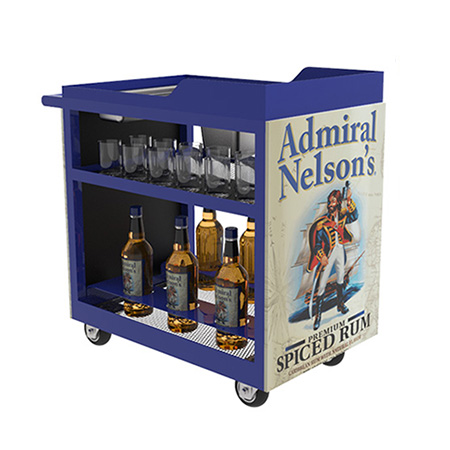 Metal Display Bar Cart