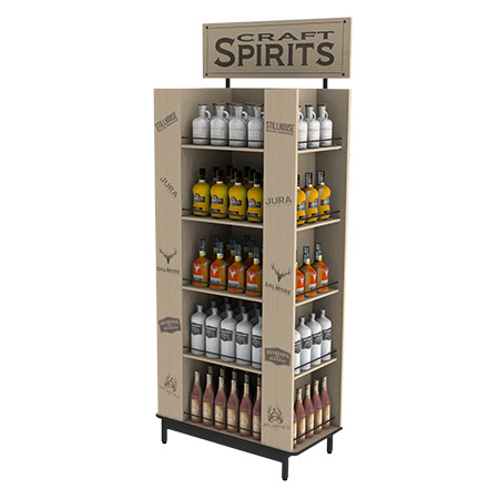 Craft Spirits Wood Display