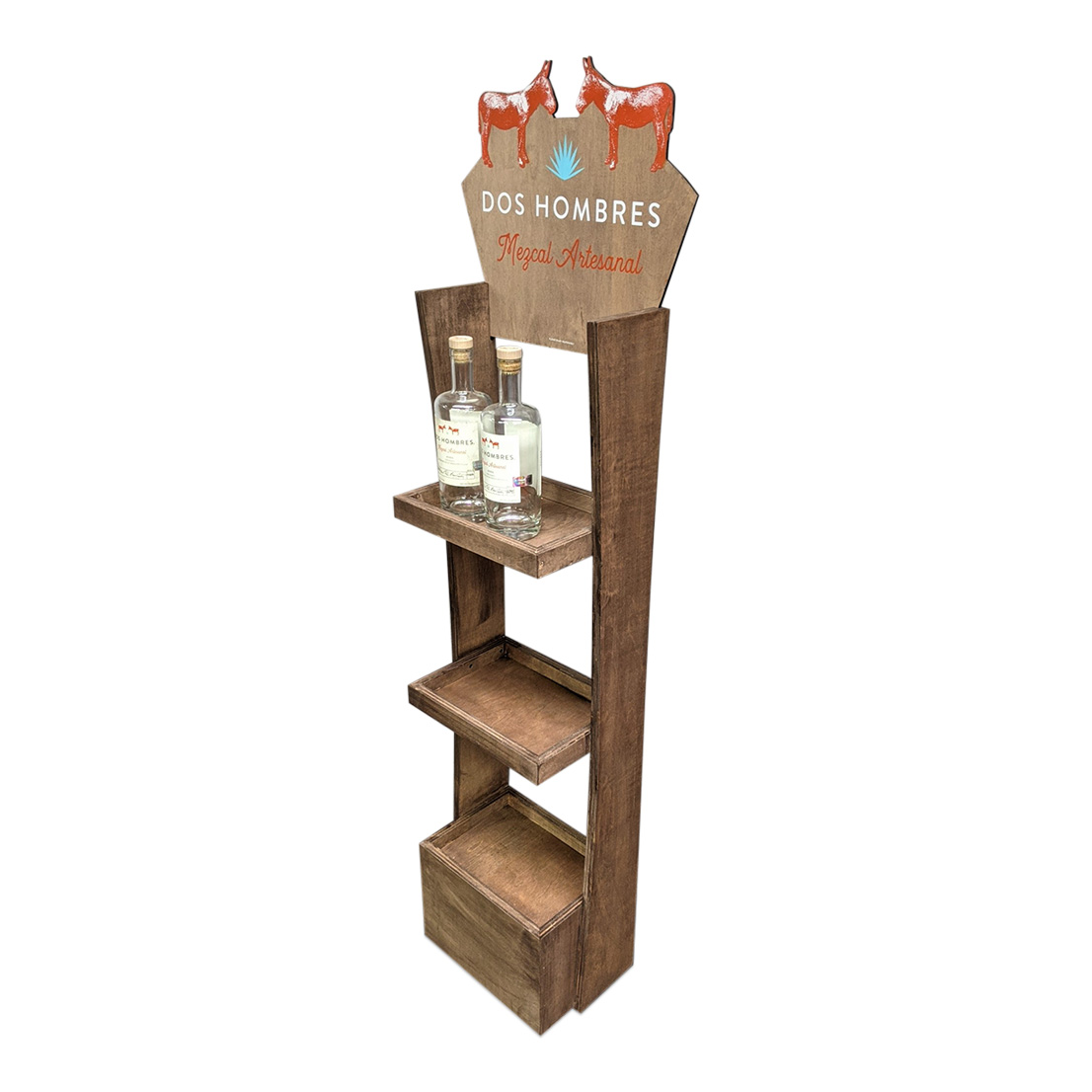 Dos Hombres Wood Shelf Display