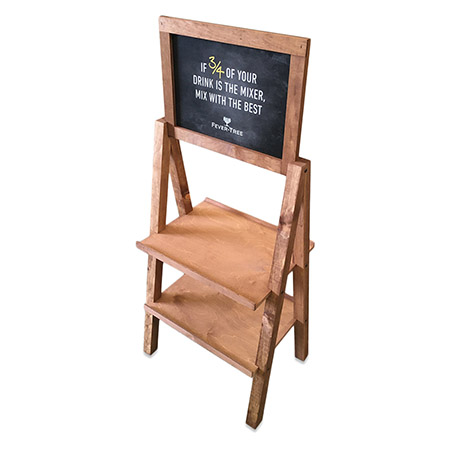 Wood A-Frame Shelf Display