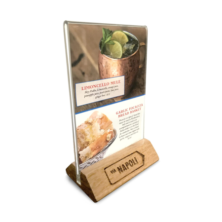 Custom Wood Table Tent