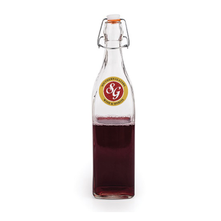 Ornamental Glass Bottle with Swing Top Lid